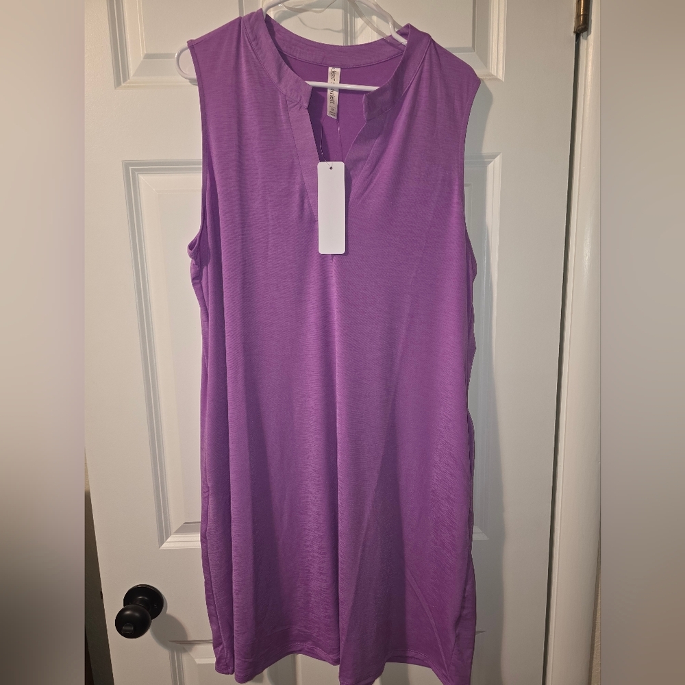 Elegant Sleeveless Purple Tunic